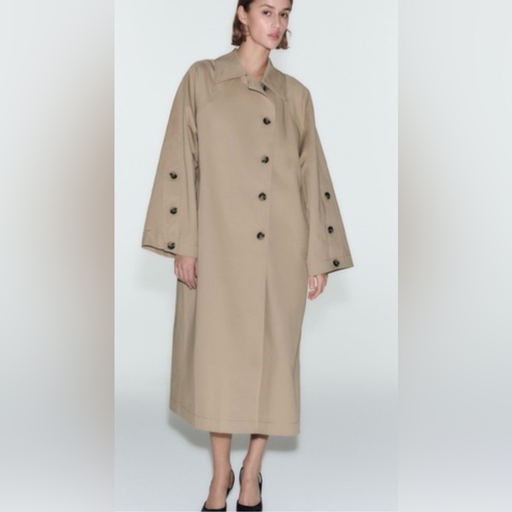 Zara Tan Long Coat